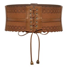 Corset Belts for Women Elastic Stretch Costume Belts Lace-up Waist Cinch Belt...