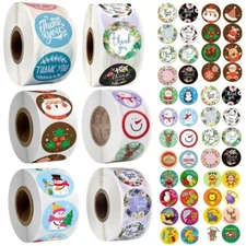 1.0"/1.5" Thank You Stickers Rolls For Baking Packaging Envelope Small Business