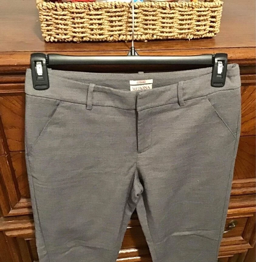 Women Slacks Pants Gray Merona Size 4 Dress Pants - Image 4 of 4