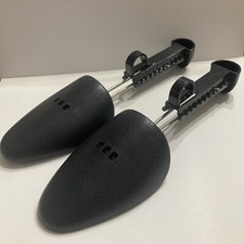 2 - Pairs Shoe Tree Adjustable Black Plastic Shoe Keepers Stretchers Tool