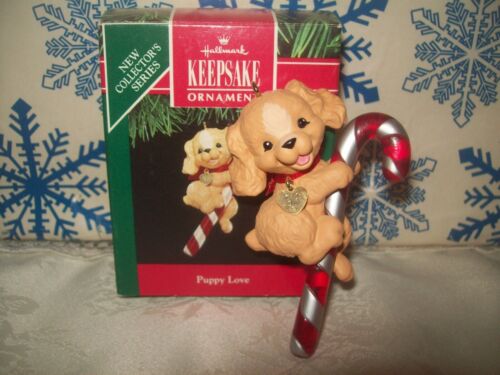 HALLMARK PUPPY LOVE #1 SERIES 1991 CHRISTMAS ORNAMENTS COCKER SPANIEL DOG - Picture 1 of 1