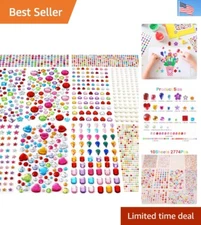 Self-Adhesive Gem Stickers in 2774pcs - Perfect for Creative Kids' Crafts