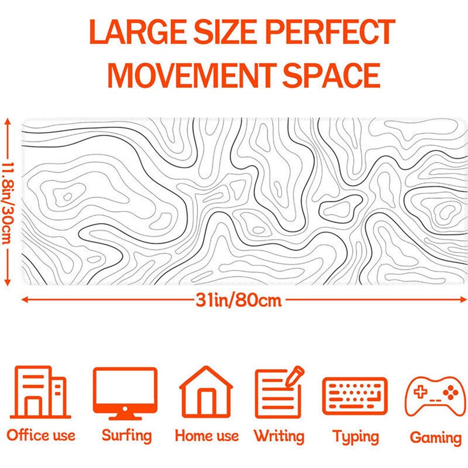 Simple Large Mouse Pad Office Desk Protector Mat Table Nonslip