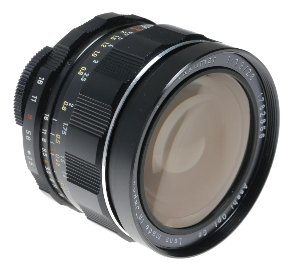 Lente de cámara gran angular Pentax Super-Takumar 1:3,5/28 mm SLR vintage Foto 4 de 4