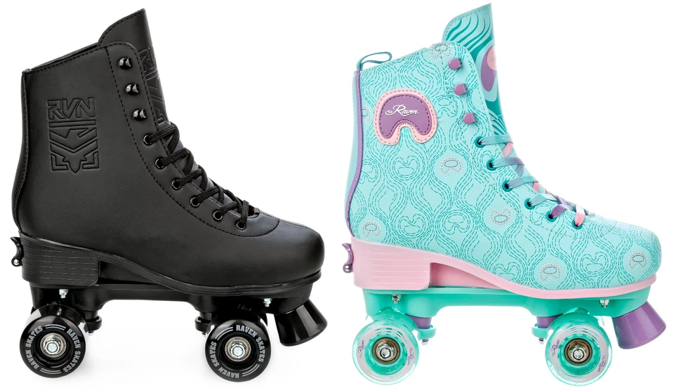 Raven Rollschuhe Roller Skates Rollerskates Embos, Pavoni verstellbare Größe