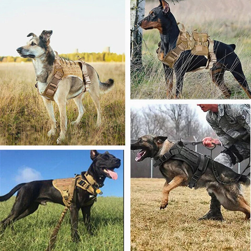Tactical Dog Vest US Working Dog Military Harness with Handle No-pull Large - Image 4 of 4