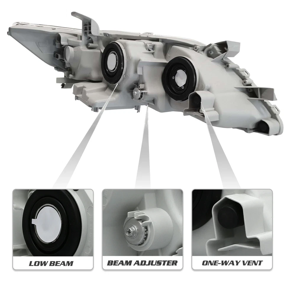 Par de faros esquineros ámbar proyectores cromados para Toyota Camry 2007 2008 2009 Foto 4 de 4