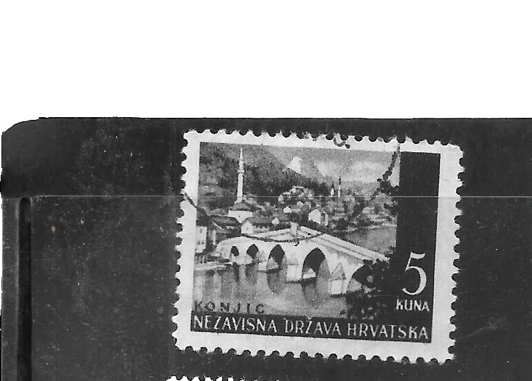 Selos postais usado croata