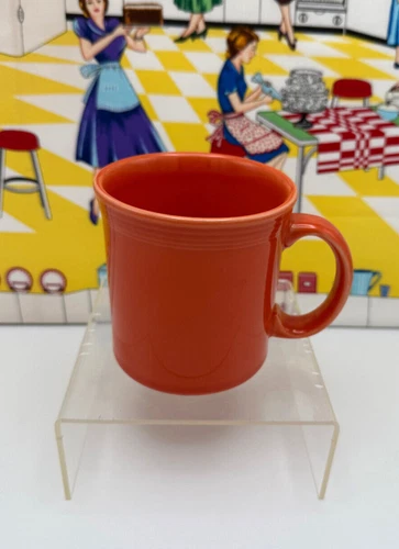 Fiesta Java Mug D Handle 12oz Poppy Orange Retired HLC Post 86 Fiestaware