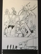 DIE KITTY DIE! Original Art! FERNANDO RUIZ pencils! Signed by Rich Koslowski! 