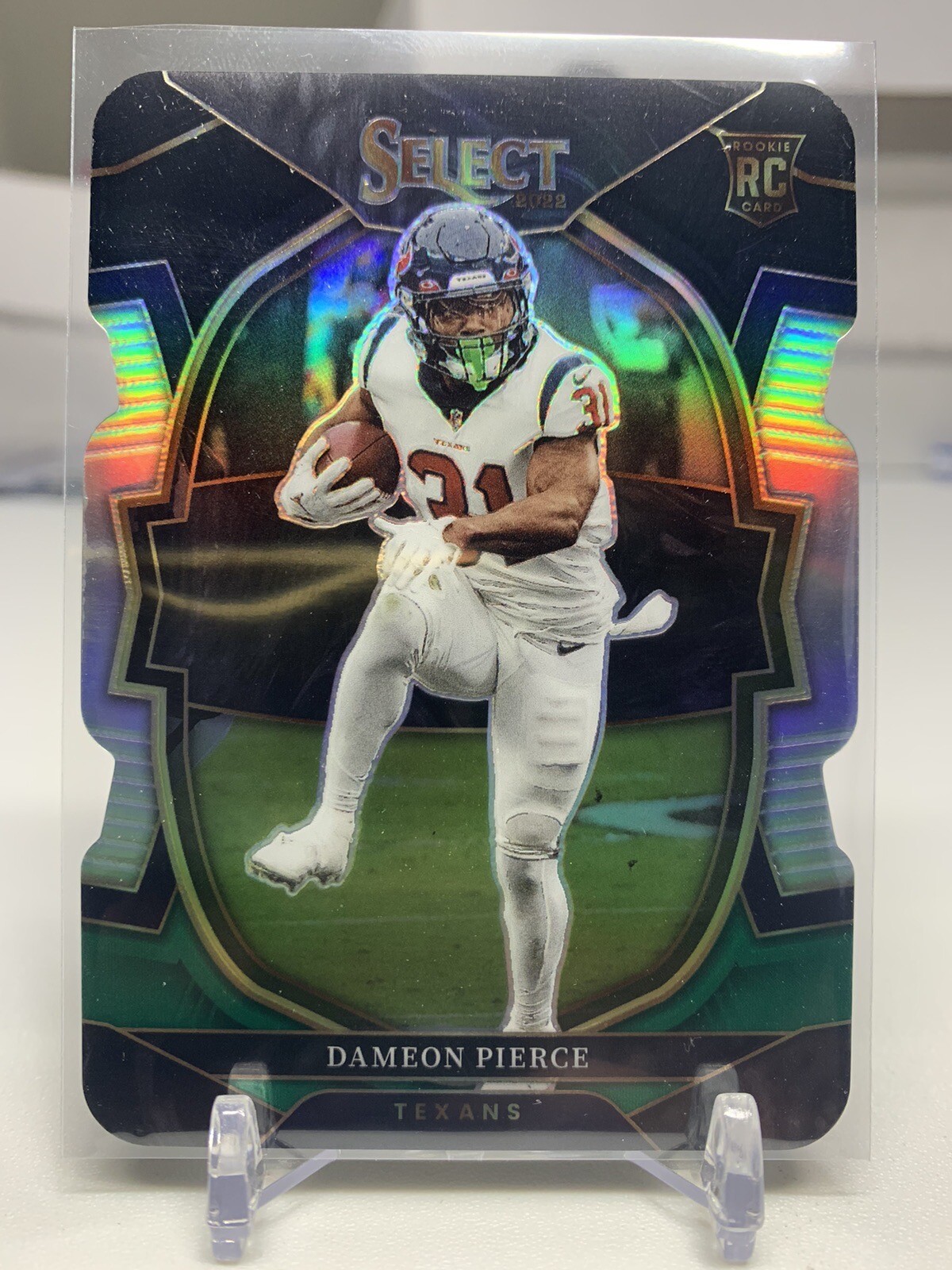 2022 Select Dameon Pierce Concourse Black Green Prizm Die Cut RC #47 Texans