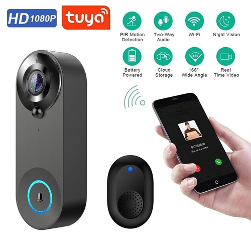 wireless doorbell bell smart intercom security video camera door wifi 1080p hd - Picture 5 of 16