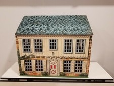 Vintage Playsteel 1950s "1776 LOCUST YEAR"Tin Lithograph Metal 2 Story Dollhouse