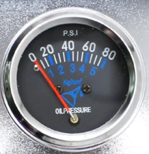 2" Oil Pressure Gauge 0-80 PSI Mechanical Auto Gauge