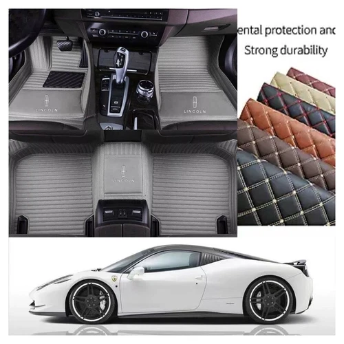For Lincoln Car Floor Mats Front Rear Carpets Cargo Liner Fit All Weather Mats - Imagen 13 de 36