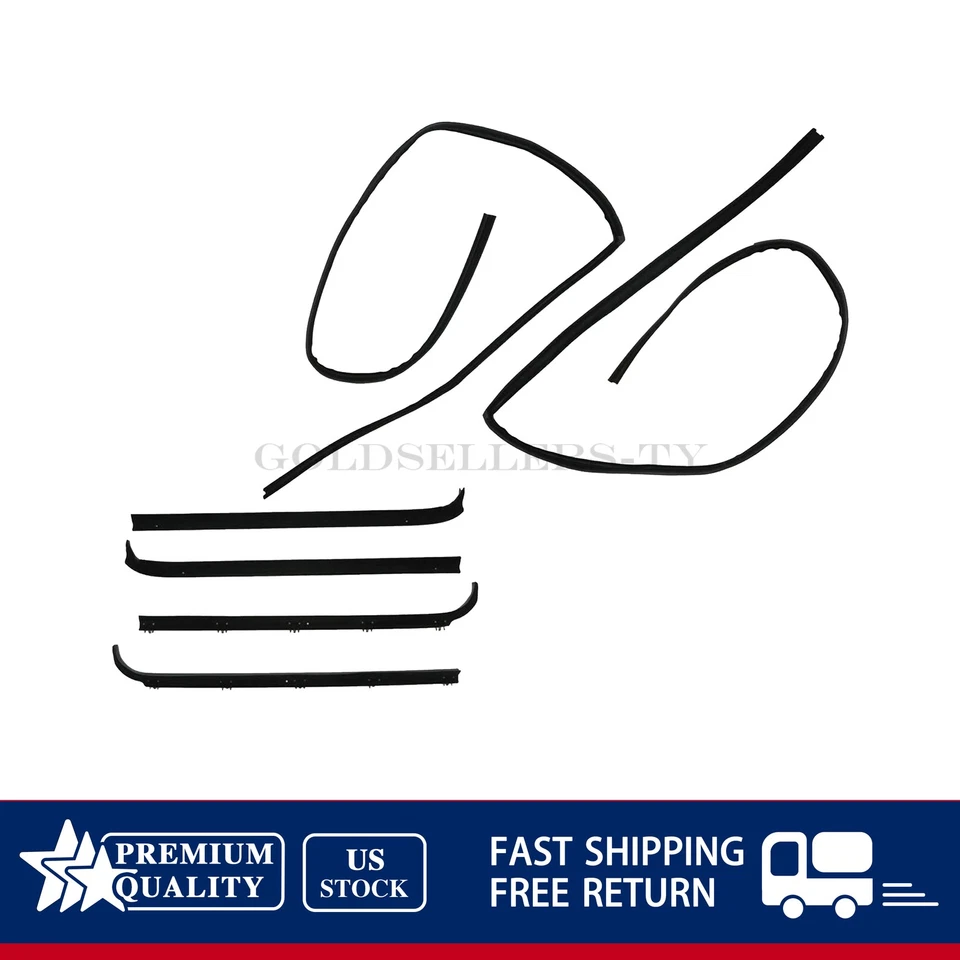 Window Sweep&Run Channel Weatherstrip Seals Kit For 1980-86 Bronco F100 F150 250 Foto 4 de 4