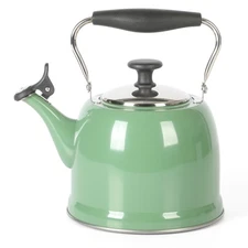Martha Stewart Kitchen Induction Stovetop Kettle with Lid, Stainless Steel