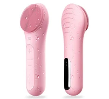 NågraCoola CLIE Facial Cleansing/scrubberBrush, Waterproof and Rechargeable Pink