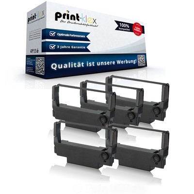 5x Kompatible Farbbänder für Epson ERC 30 Nylonband Kassette - Drucker Pro Serie