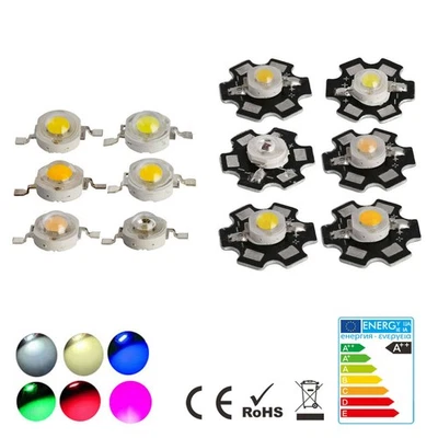 ZYUEYUEMING LED Chip Bead 1W 3W 5W Warmweiß Kaltweiß COB CREE High Power RGB Blau Gelb DIY