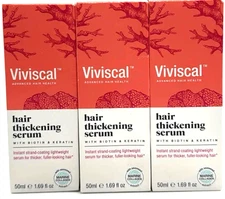 Viviscal Hair Thickening Serum 1.69 Oz Leave In Treatment Fuller Thicker 3 Pack