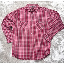 Ariat Pro Series Witten Classic Fit Snap Long Sleeve Shirt Red Plaid Mens Size M