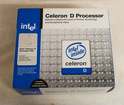 Intel Celeron D Processor 330, 2.66 Ghz, 533 Mhz FSB, New