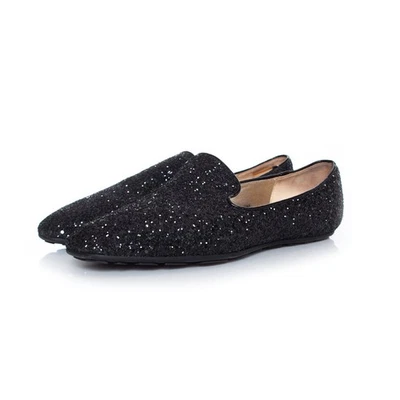 Jimmy Choo Glitzernde Loafer In Schwarz Weiblich Schwarz 38 - Bild 1 von 4