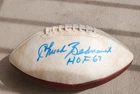 Chuck Bednarik Autographed Football with Display Case
