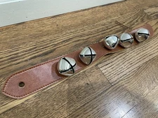 Vintage Christmas Sleigh Bells Faux Leather Strap