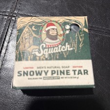 Dr. Squatch Snowy Pine Tar Men's Soap Limited Edition 5oz Balsam Fir Medium Grit