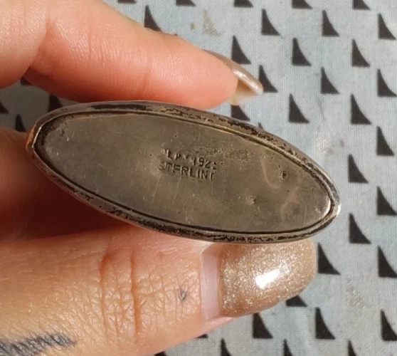 Botella de perfume mexicana vintage de vidrio recubierta de plata de ley - .925 Foto 4 de 4