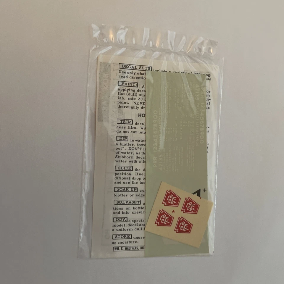 Walther’s HO Scale Decal 77-13, Pennsylvania Railroad  PRR , ￼BOX CAR SEALED ONS - Image 2 of 2