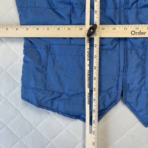 Vintage Eddie Bauer Vest Size Small Goose Down Filled Puffer Vest Blue - Picture 5 of 12