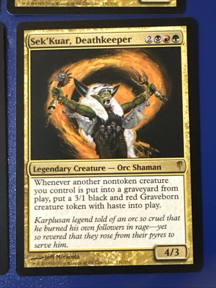 Sek’Kuar Deathkeeper X4 Coldsnap Cold Snap Ex/NM  Condition See Pics Front Back - Image 2 of 4