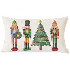 Christmas Pillow Covers 12x20 Inch Red and 20" x 12" Pack of 1 Green