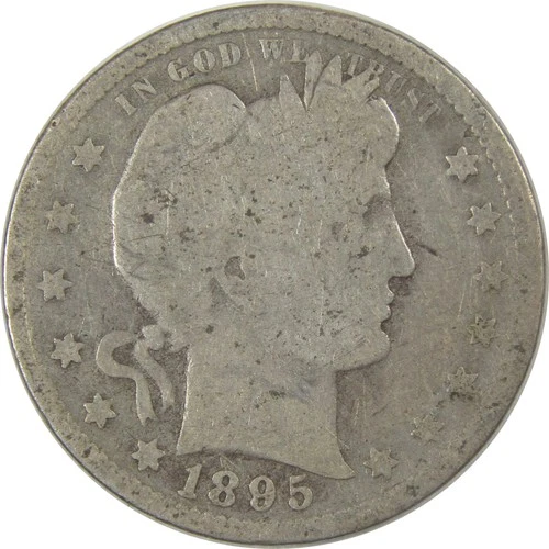 1895 S Barber Silver Quarter G Good 25c Coin SKU:I24582