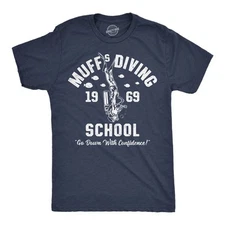 Mens Funny T Shirts Muffs Diving School Sarcastic Graphic Novelty Joke Tee for