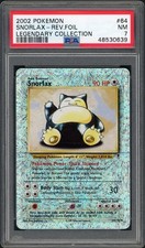 SNORLAX PSA 7 REVERSE Foil 2002 Pokemon Legendary Coll.  64/110 #64 NM