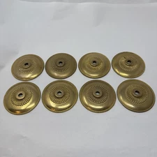 Antique Vintage Brass Socket Bobeche Rosette Chandelier Lamp Light Parts Set (8)