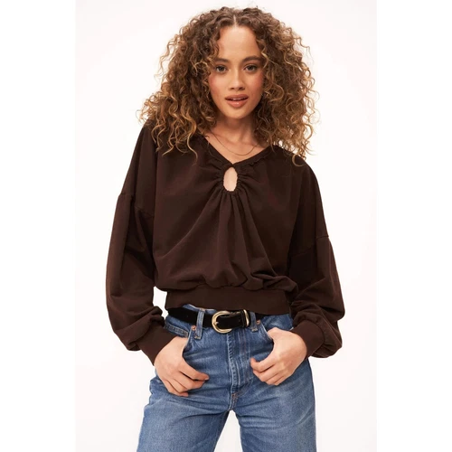 VETEMENTS FELPA PROJECT SOCIAL WASHED BUCO DELLA SERRATURA ROVERE RICCO