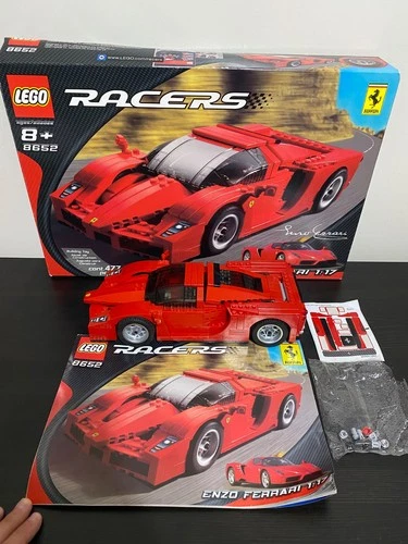 Lego 8652 Enzo Ferrari 1:17 Racers Complete Set With Box, Manual and Stickers