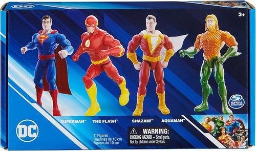 Action Figure Box Set New DC Comics Superman The Flash Shazam & Aquaman 4