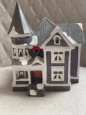 VINTAGE 1986 DEPARTMENT 56 CHRISTMAS SNOW VILLAGE SPRUCE PLACE HOUSE #5049-0