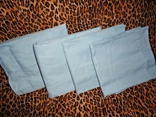 WALMART MAINSTAYS LIGHT BLUE COTTON BLEND (4P) QUEEN SHEET SET 