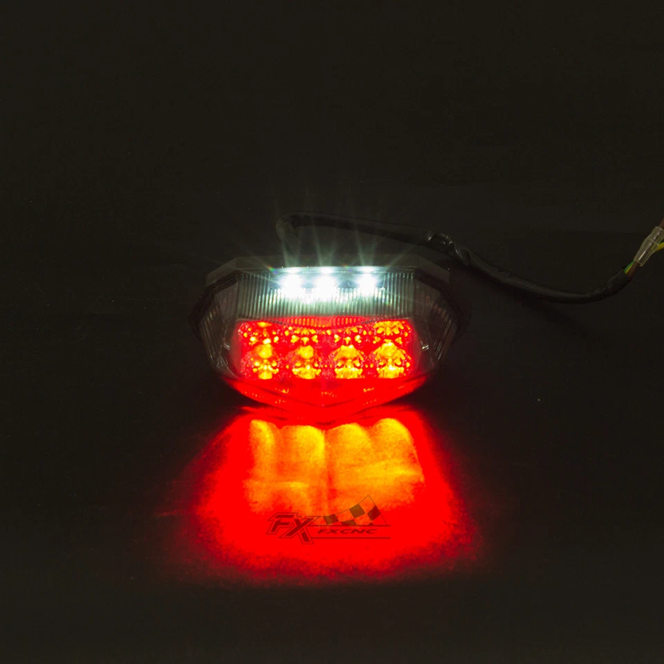 Indicador de señal de giro de freno de luz trasera LED trasera para motocicleta 12V para Yamaha Honda Foto 2 de 4