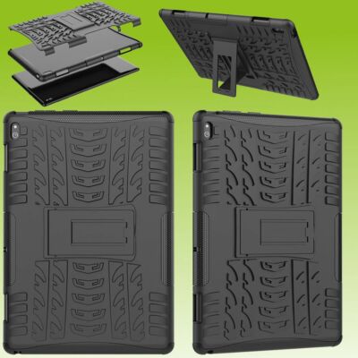 Für Lenovo Tab E10 TB-X104F 10.1 Hybrid Schwarz Tablet Tasche Etui Hülle Cover 
