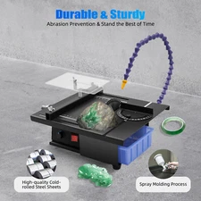 110V Table Saw Gem Jewelry Rock Bench Polishing Grinding Machine Lathe Polisher