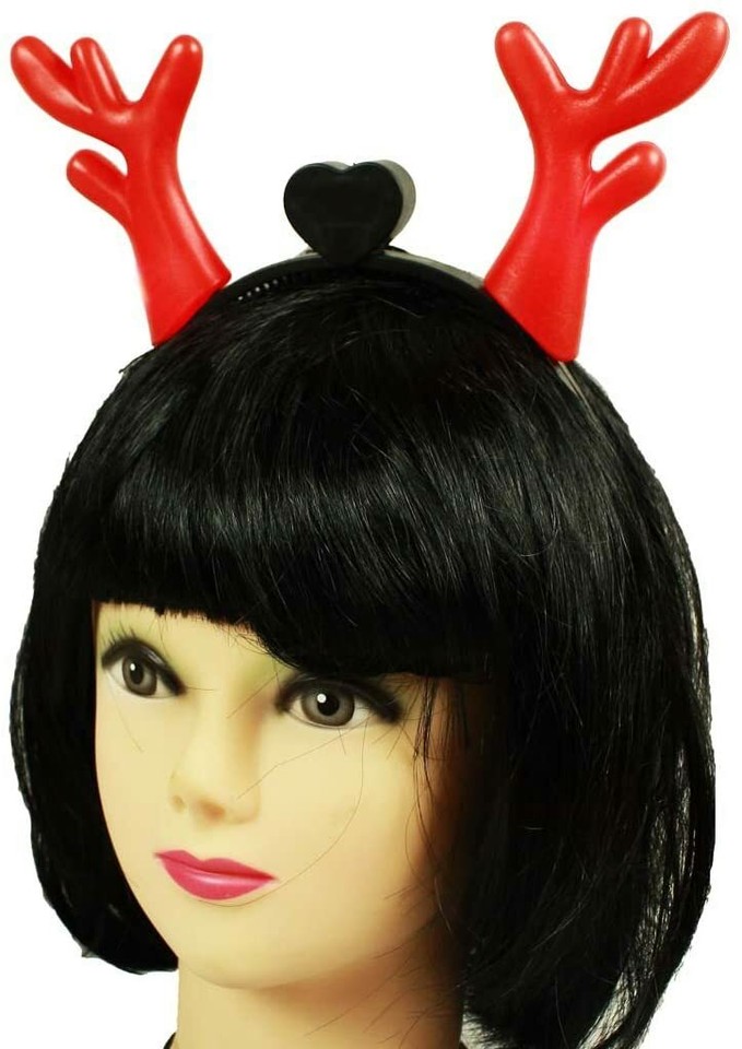 Needzo Lametta Rentiergeweih Stirnband – Weihnachts-Haaraccessoire, Glitzernd, Einheitsgröße, Für Kinder Ab 15 Jahren