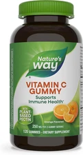 Nature’s Way Vitamin C Gummies, Antioxidant, 250mg, Orange Flavored, 120 Gummies